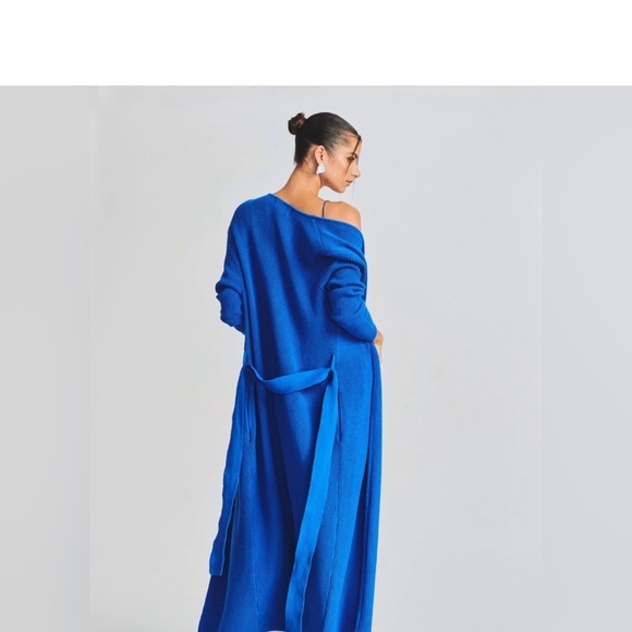 SEROYA KAMILA BLUE KNIT CARDIGAN SIZE XSMALL - Picture 3 of 6